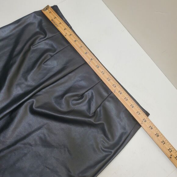Eloquii Faux Leather Black Pencil Midi Skirt Women's Size 14 Party Event NWT - Picture 9 of 15